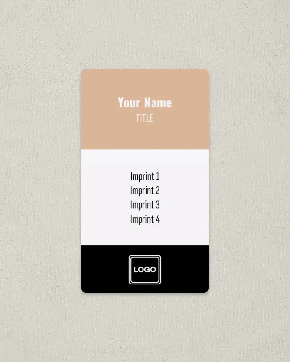 This is a 2" x 3½" Magnetic Business Card called Block It printed in full color with a Standard Gloss finish