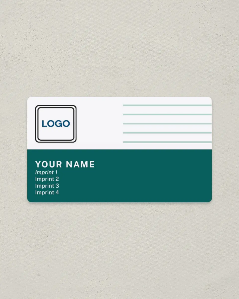 This is a 2" x 3½" Magnetic Business Card called Line Town printed in full color with a Standard Gloss finish