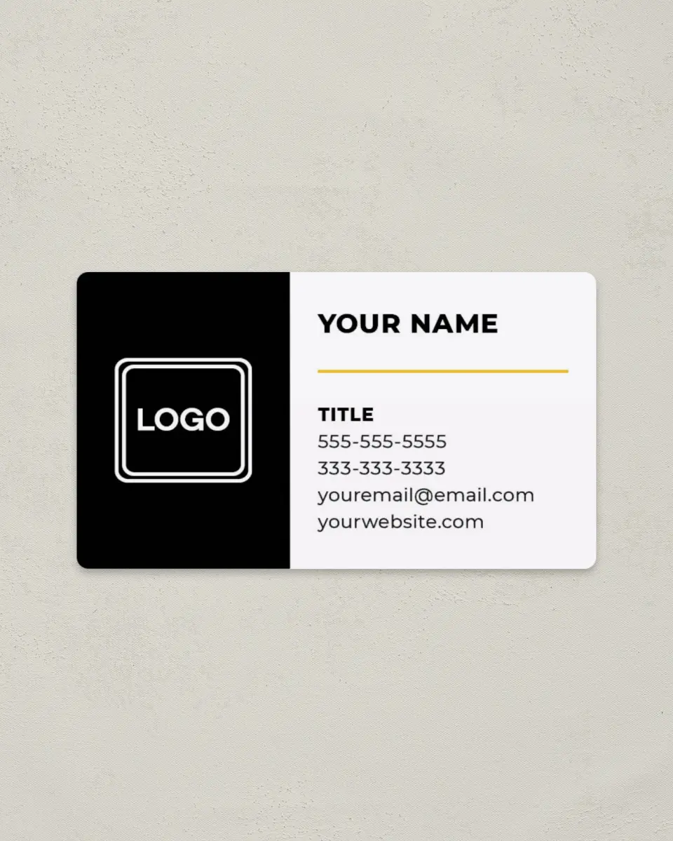 This is a 2" x 3½" Magnetic Business Card called Bold Framework printed in full color with a Standard Gloss finish