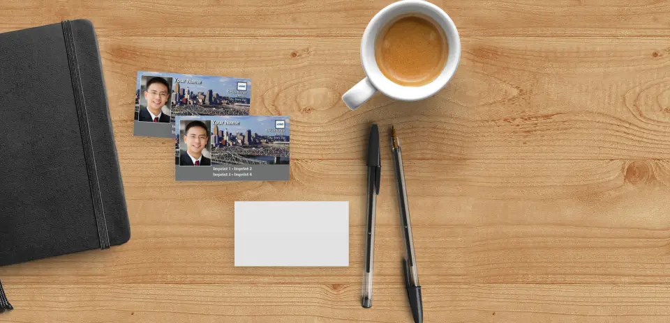 Paper Business Card Back View