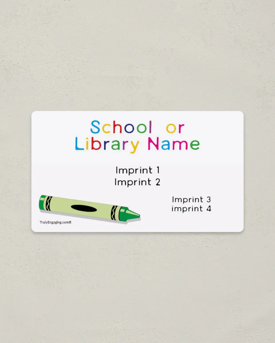 This is a 2" x 3½" School Contact Magnet called Multicolored Crayons printed in full color