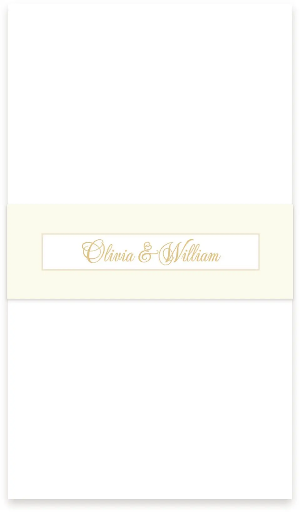 This is a 1½" x 12" Vellum Band called Classic Allure printed in full color