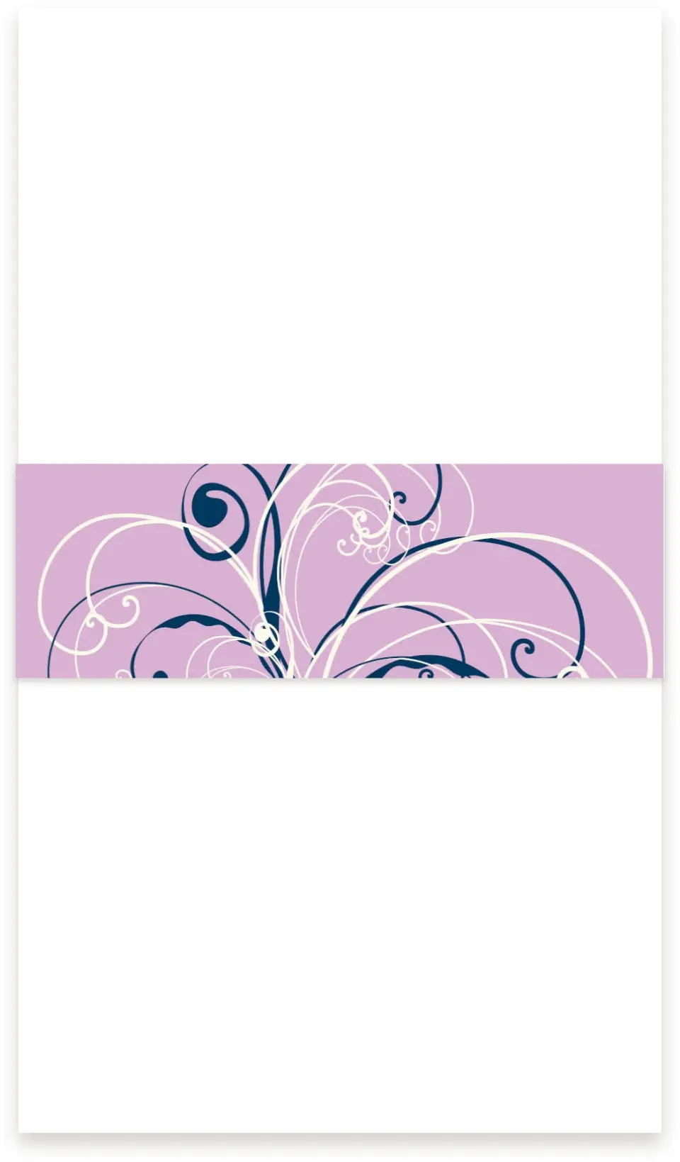 This is a 1½" x 12" Vellum Band called Waking Beauty printed in full color
