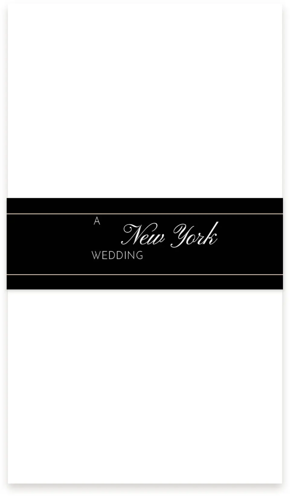 This is a 1½" x 12" Vellum Band called Classic New York printed in full color