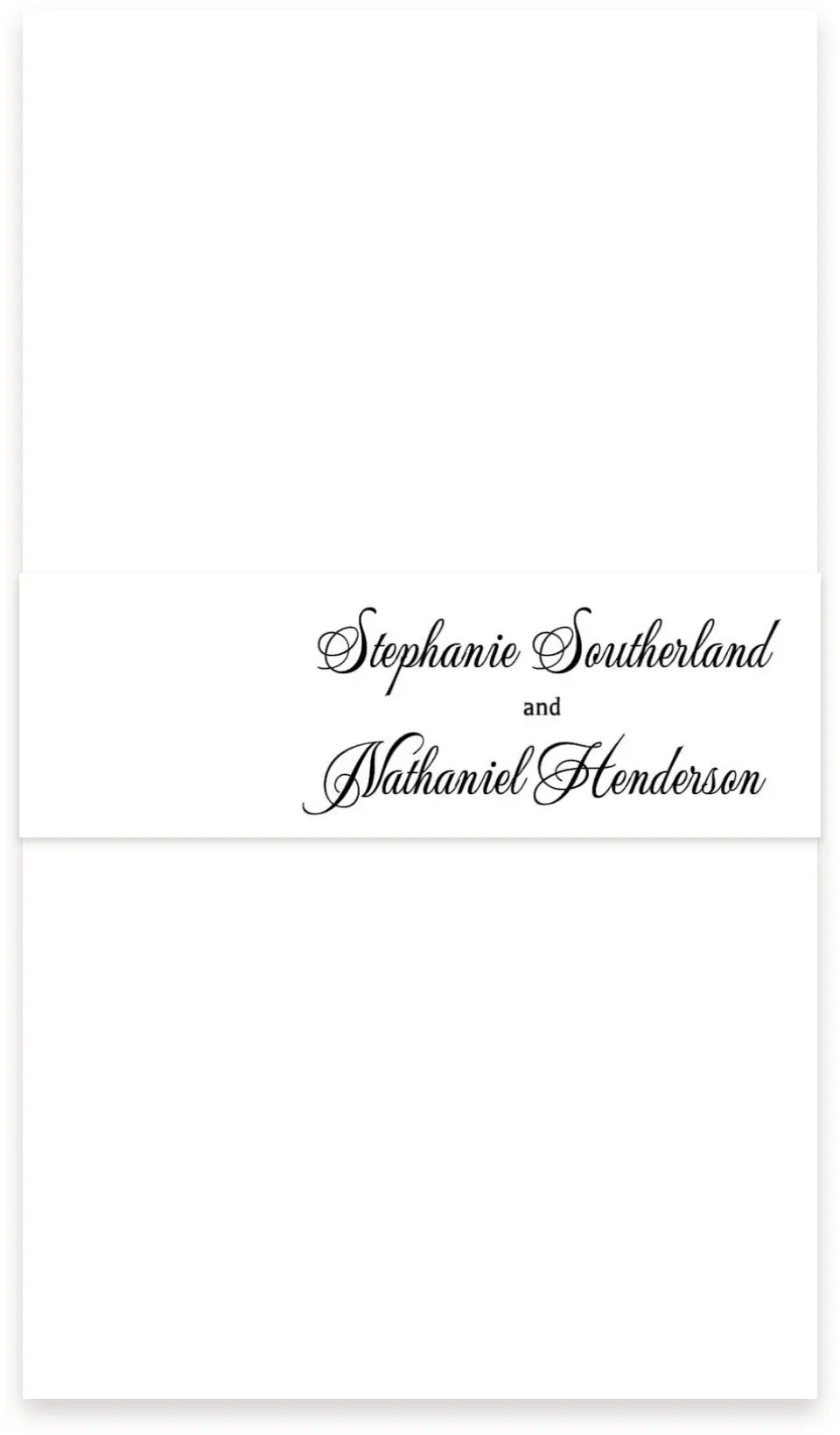 This is a 1½" x 12" Vellum Band called Classic Elegance printed in full color