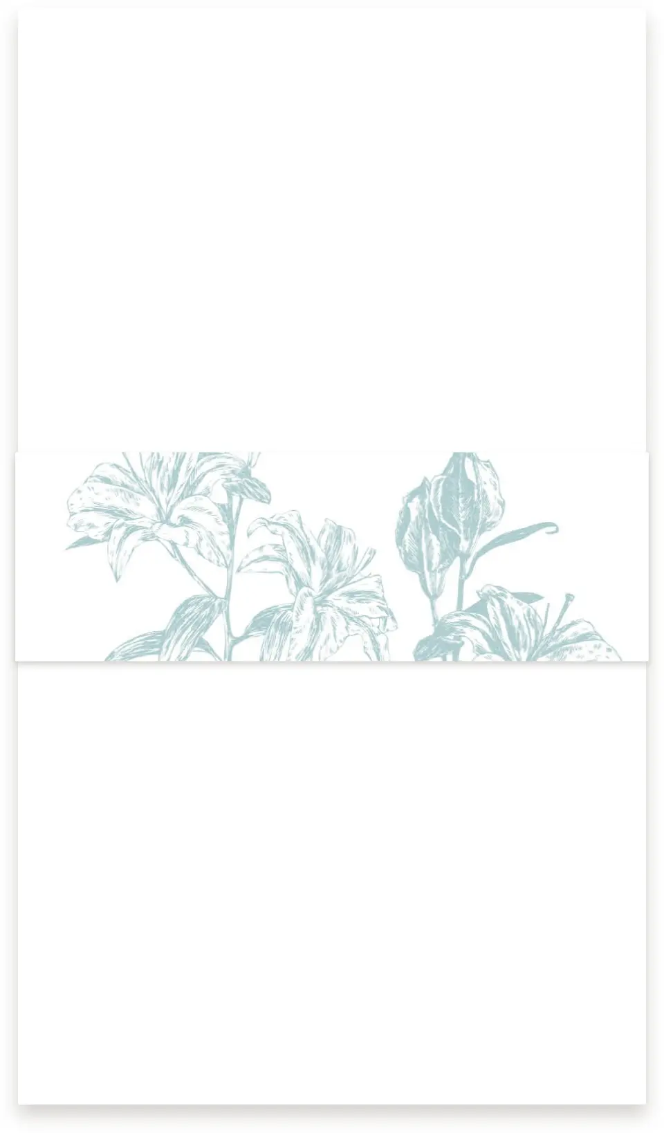 This is a 1½" x 12" Vellum Band called Honey Blossoms printed in full color