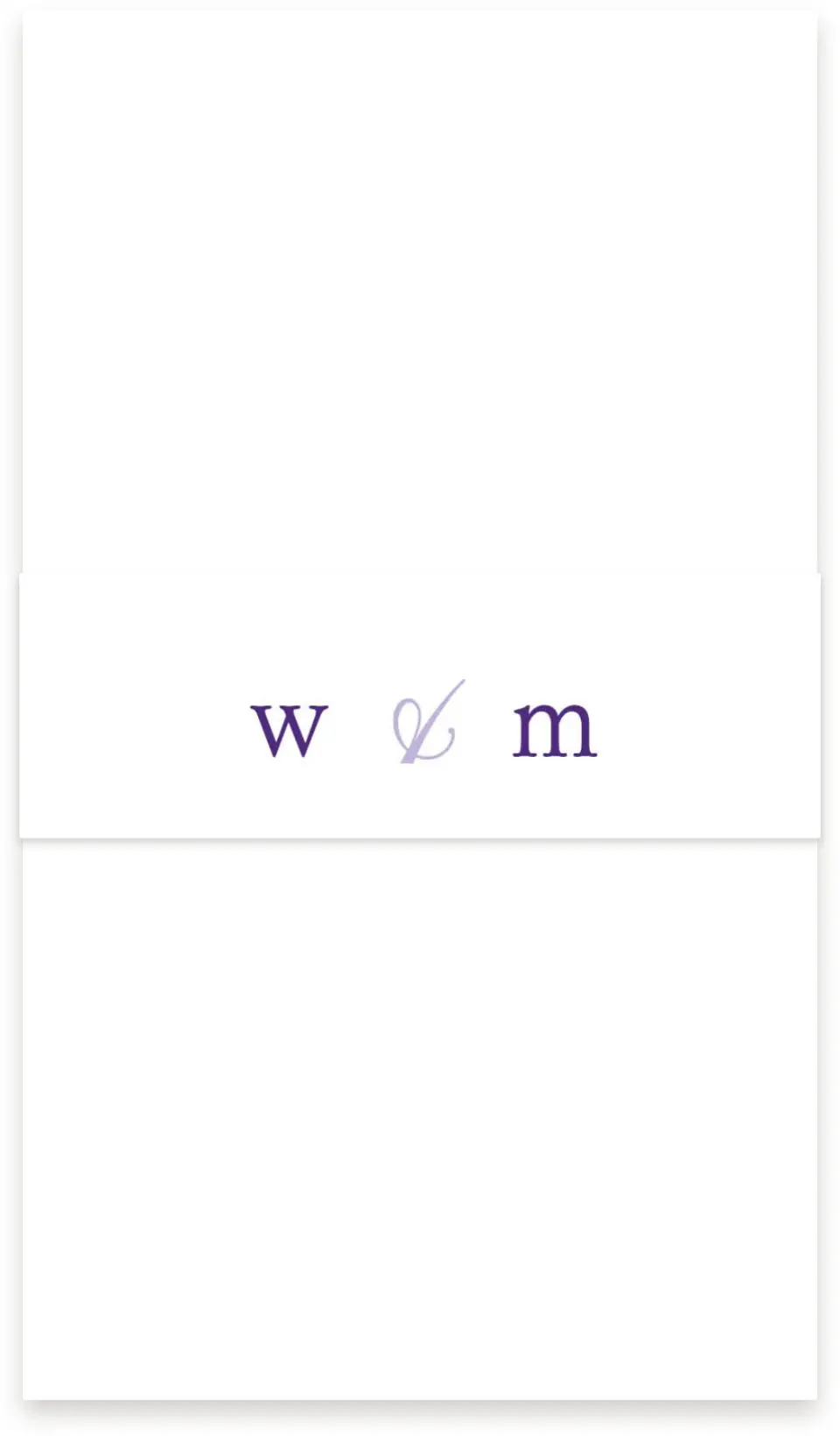 This is a 1½" x 12" Vellum Band called Charming Lavender printed in full color