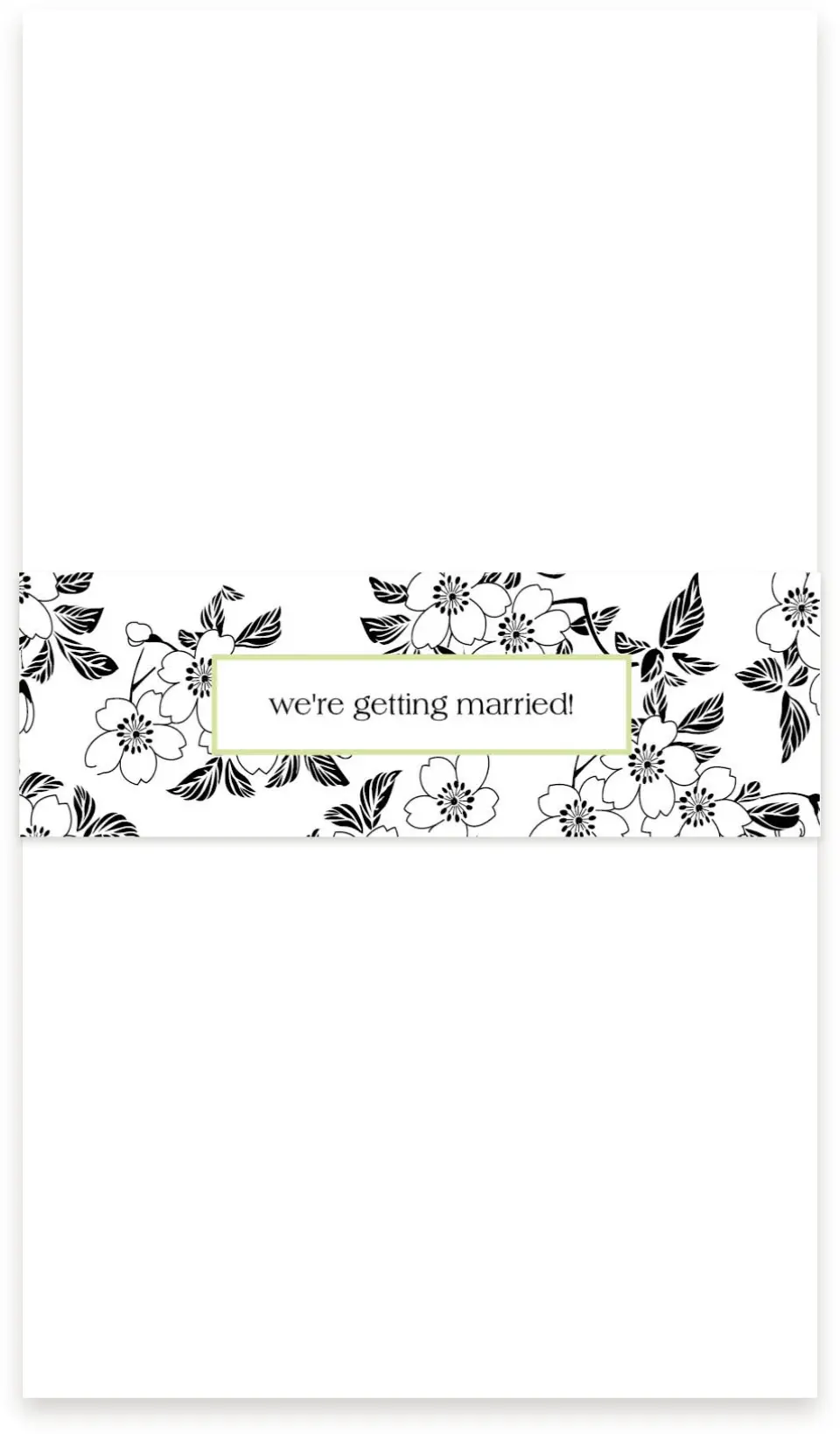 This is a 1½" x 12" Vellum Band called Lovely Blossoms printed in full color