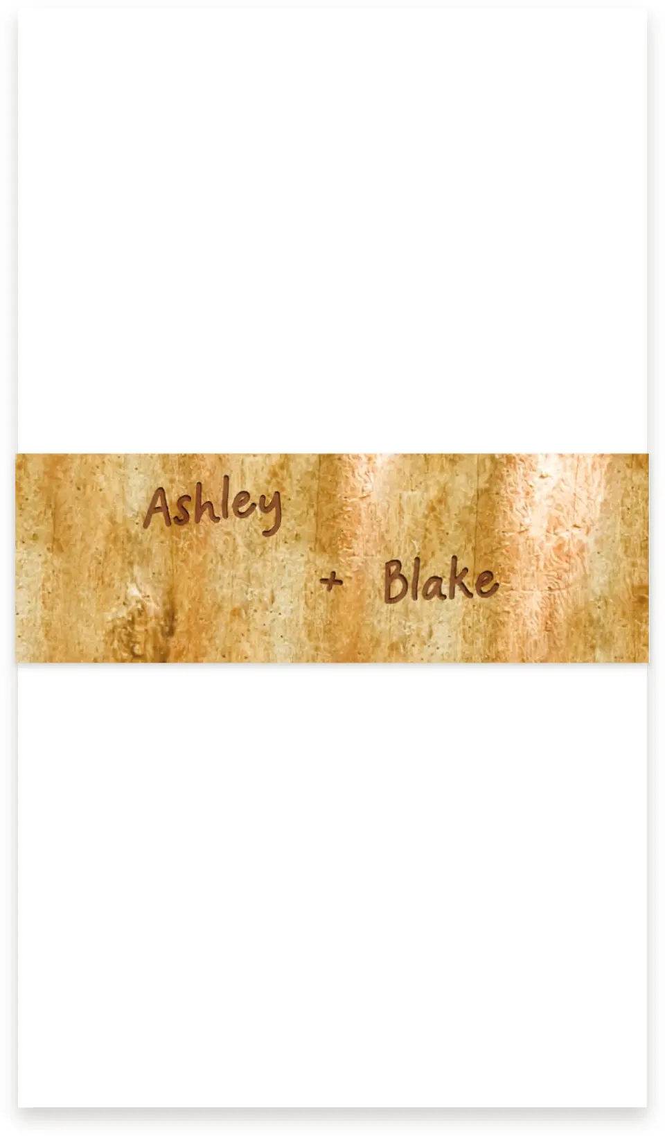 This is a 1½" x 12" Vellum Band called Carved in Love - Autumn printed in full color