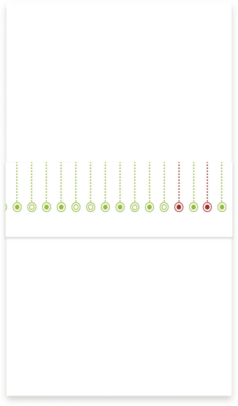 This is a 1½" x 12" Vellum Band called Ornament Stripe printed in full color