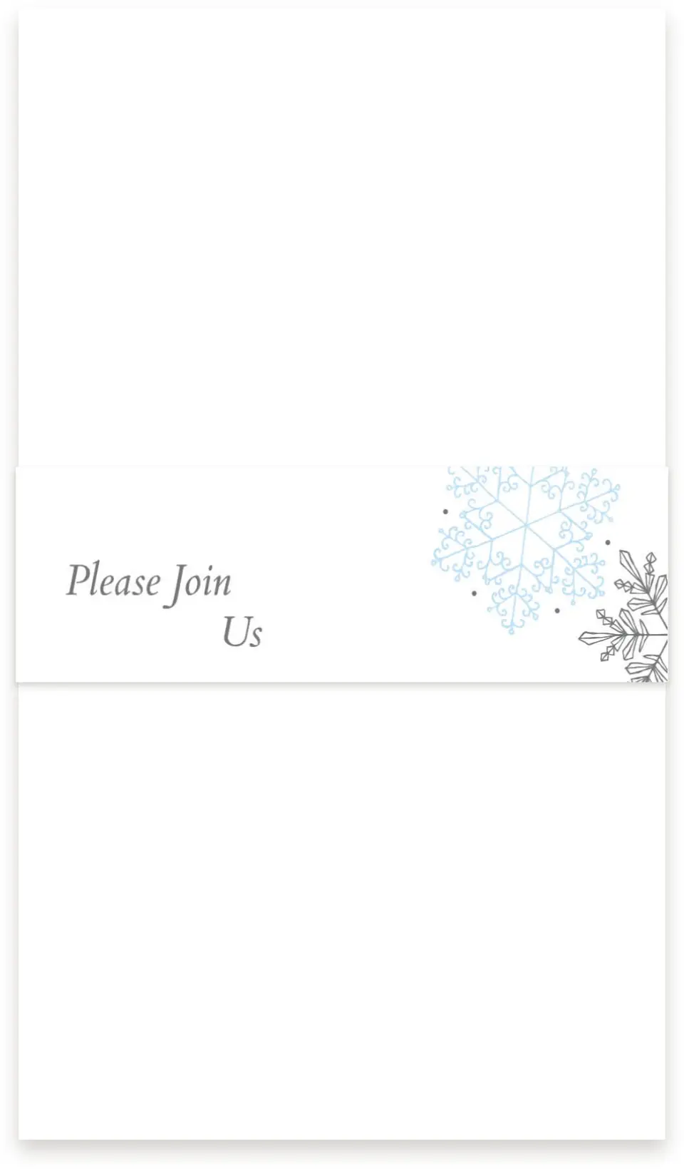 This is a 1½" x 12" Vellum Band called Seasonal Snowflake printed in full color