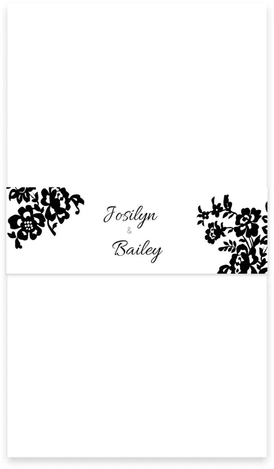 This is a 1½" x 12" Vellum Band called Floral Lace printed in full color