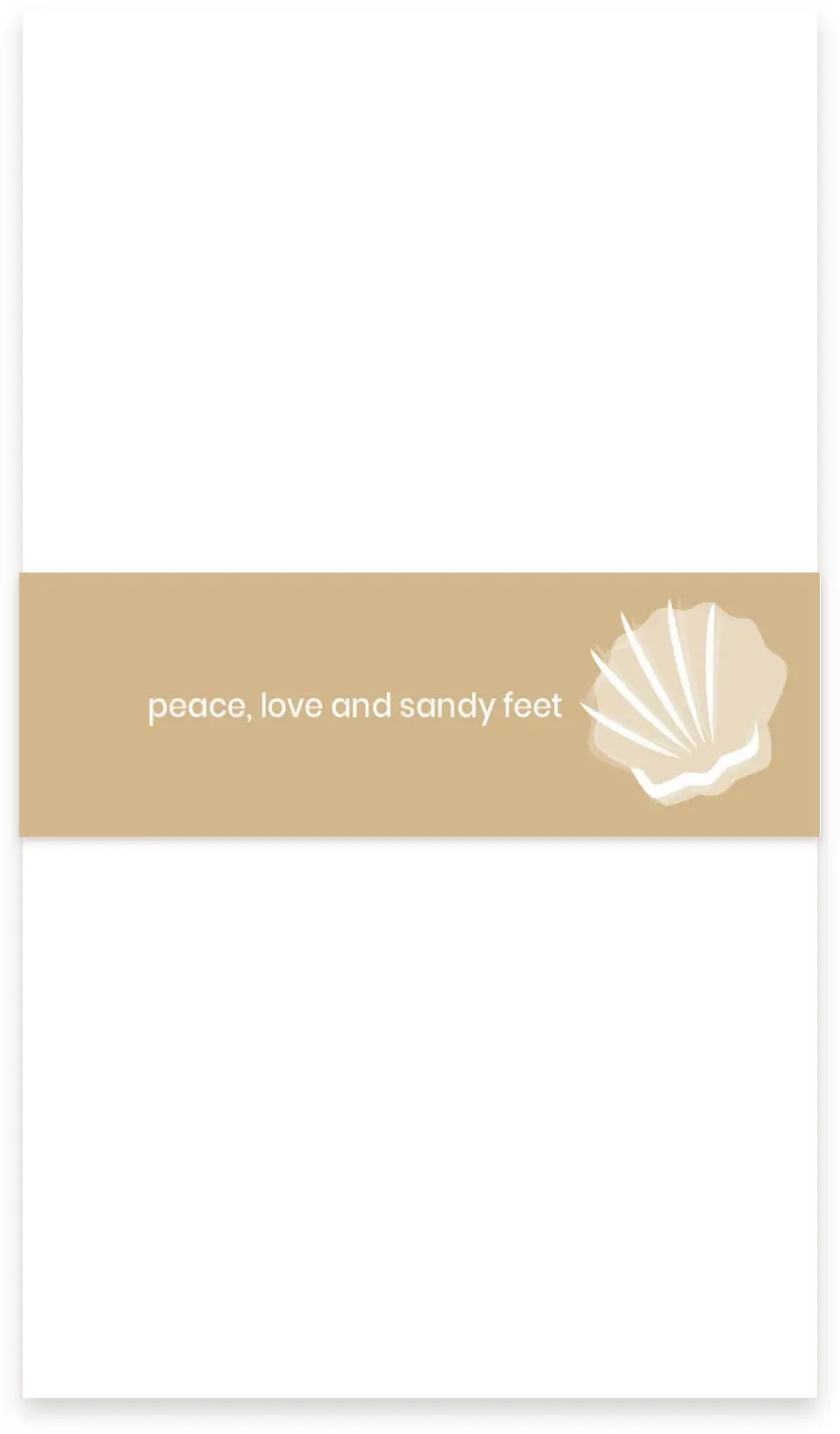 This is a 1½" x 12" Vellum Band called Salty Kisses printed in full color