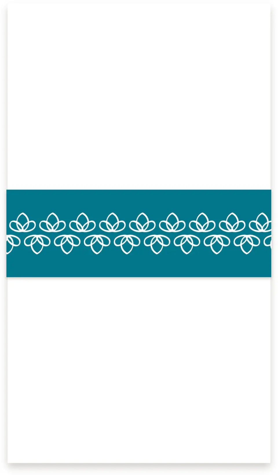 This is a 1½" x 12" Vellum Band called Simple Luxury printed in full color