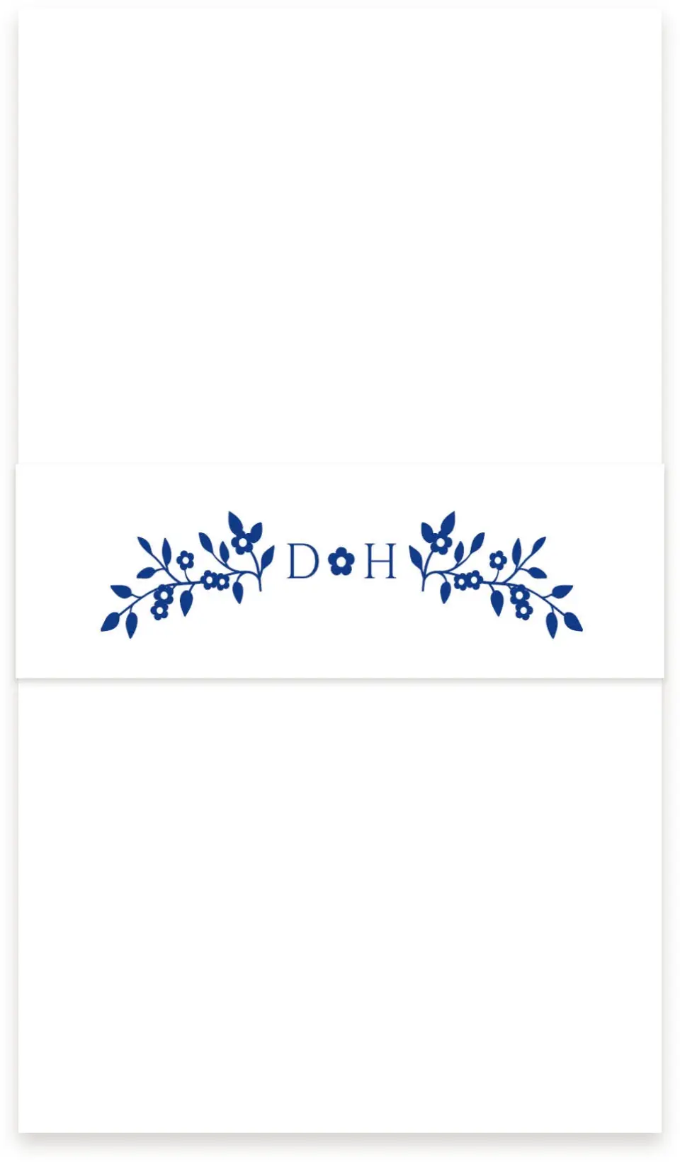 This is a 1½" x 12" Vellum Band called Secret Garden printed in full color