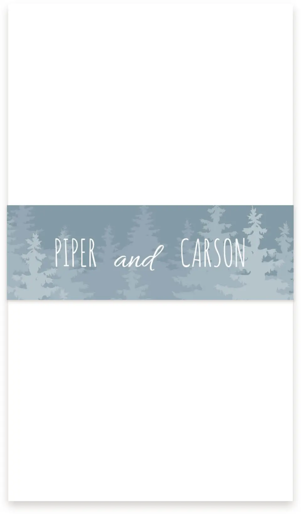 This is a 1½" x 12" Vellum Band called Woodland Wishes printed in full color