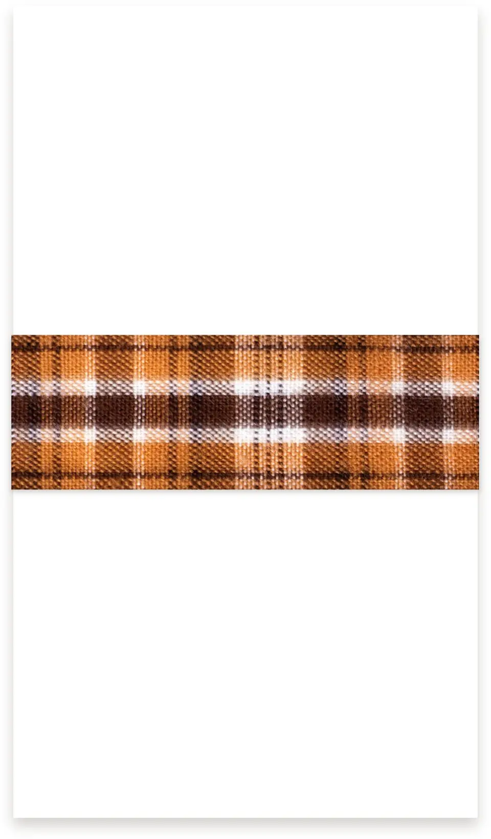 This is a 1½" x 12" Vellum Band called Perfectly Plaid printed in full color