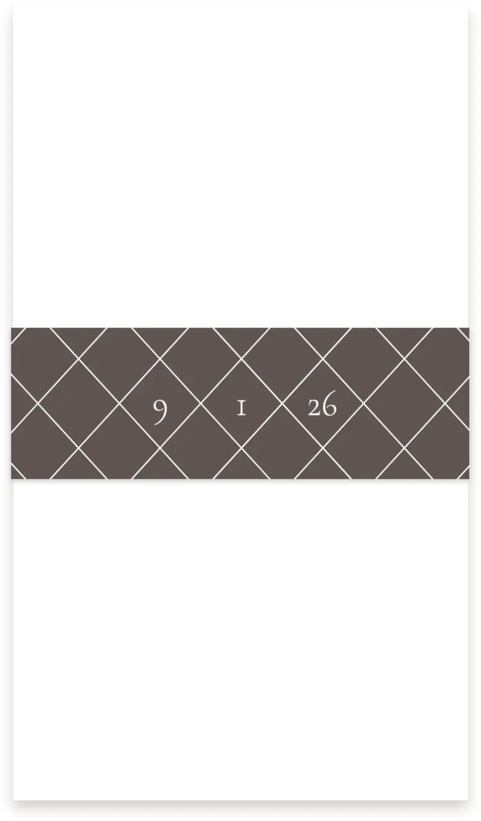 This is a 1½" x 12" Vellum Band called Simply Modern printed in full color
