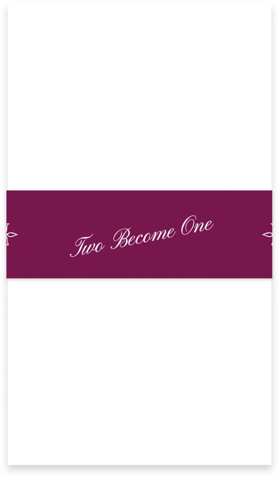 This is a 1½" x 12" Vellum Band called Regal Romance printed in full color