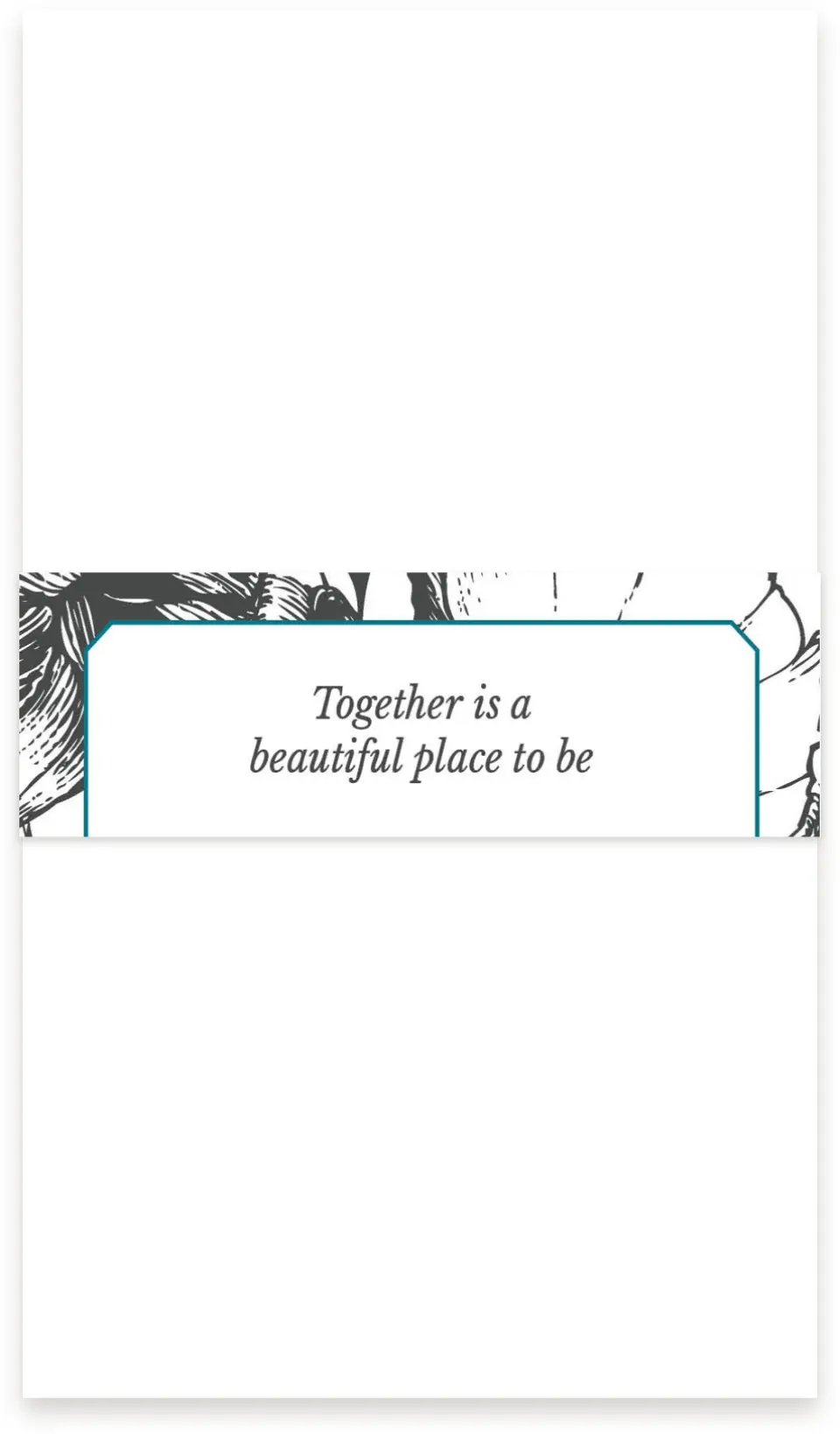 This is a 1½" x 12" Vellum Band called Vintage Botanicals printed in full color