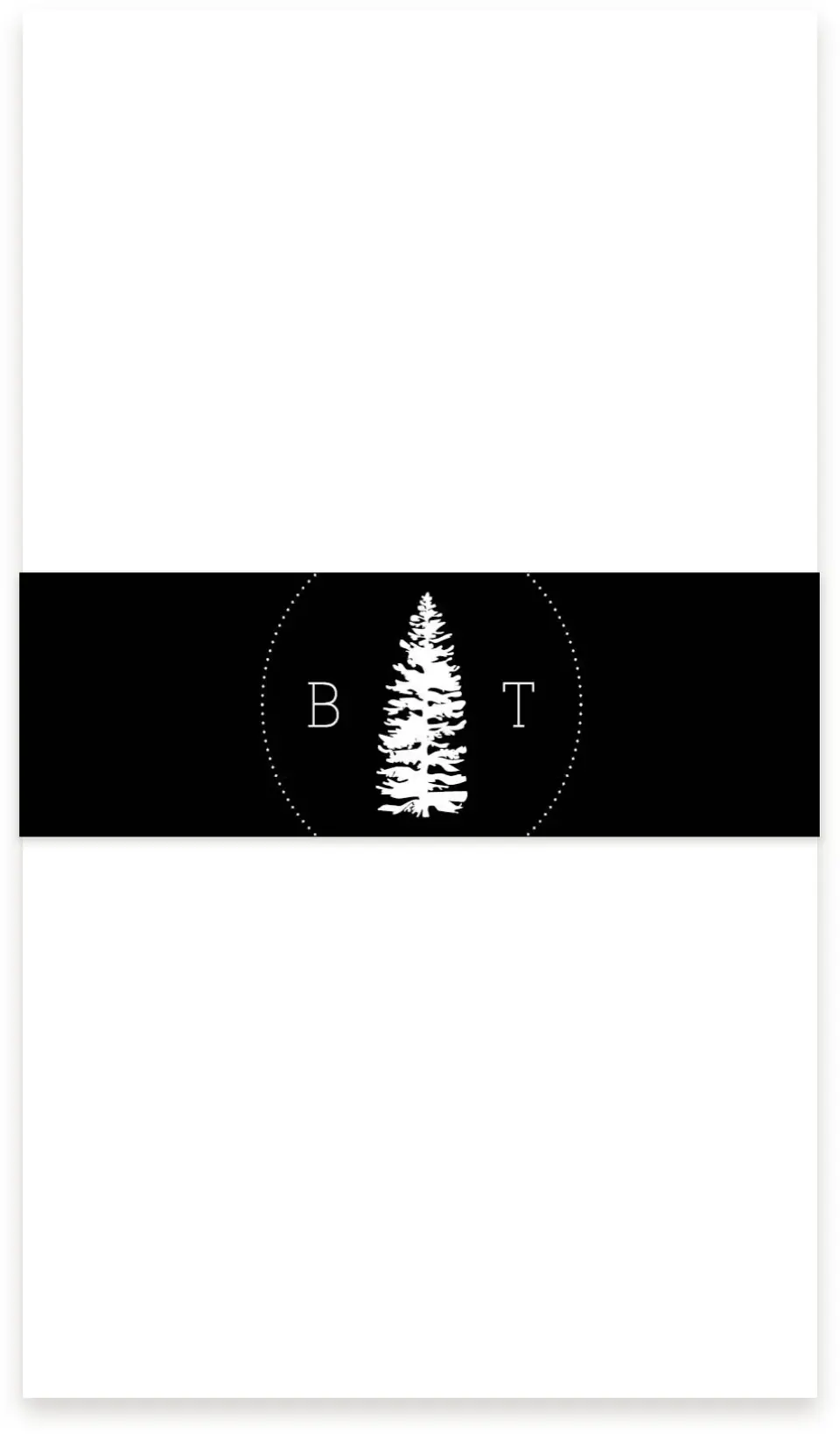 This is a 1½" x 12" Vellum Band called Splendid Pines printed in full color