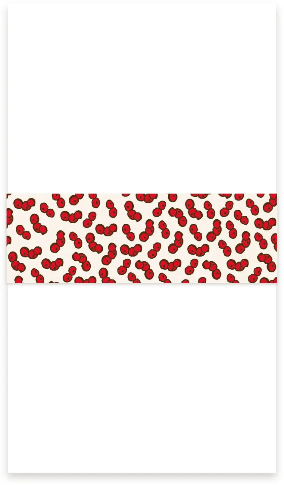 This is a 1½" x 12" Vellum Band called Winter Berries printed in full color