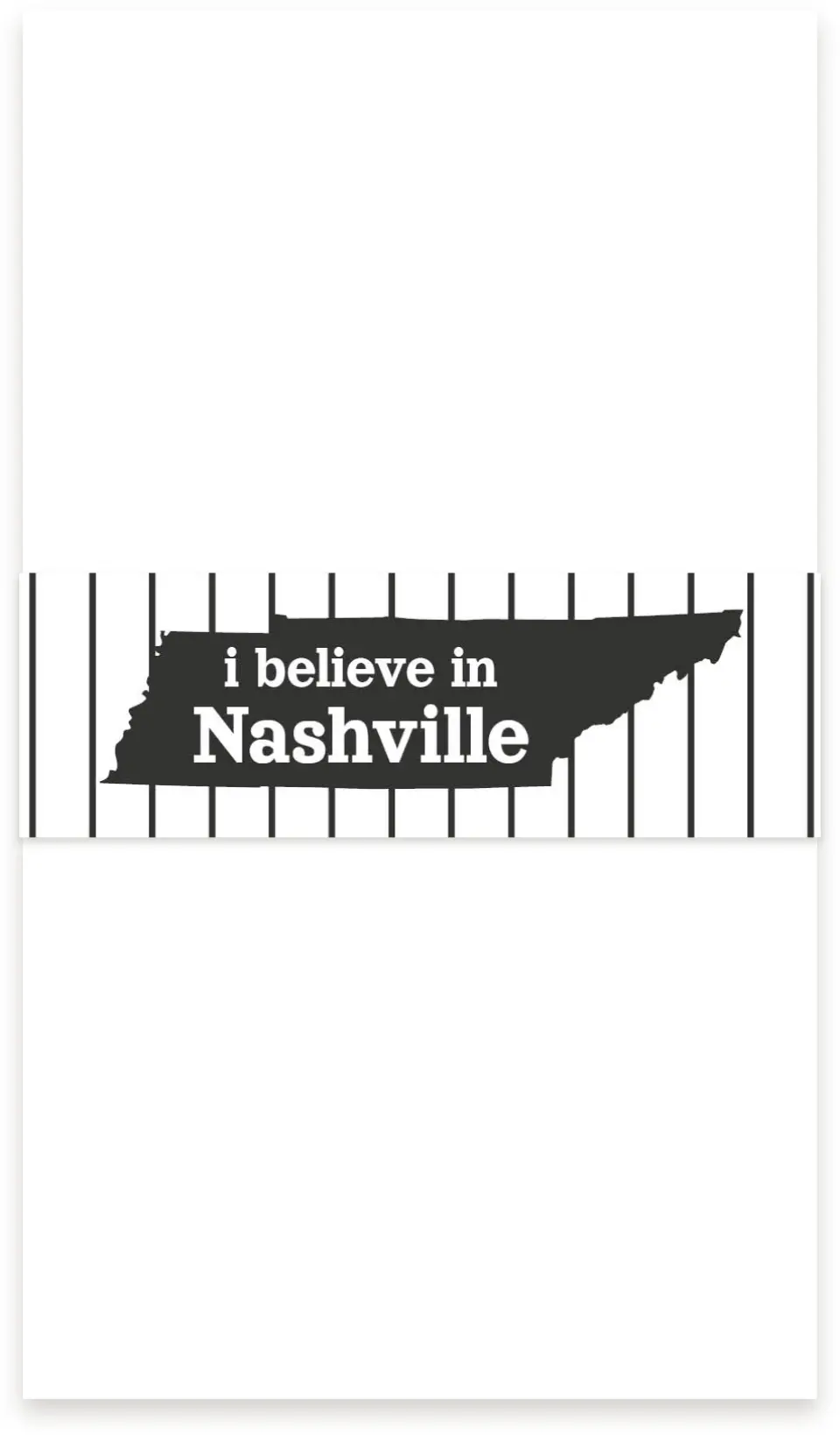 This is a 1½" x 12" Vellum Band called Nashville Tennessee State Outline printed in full color