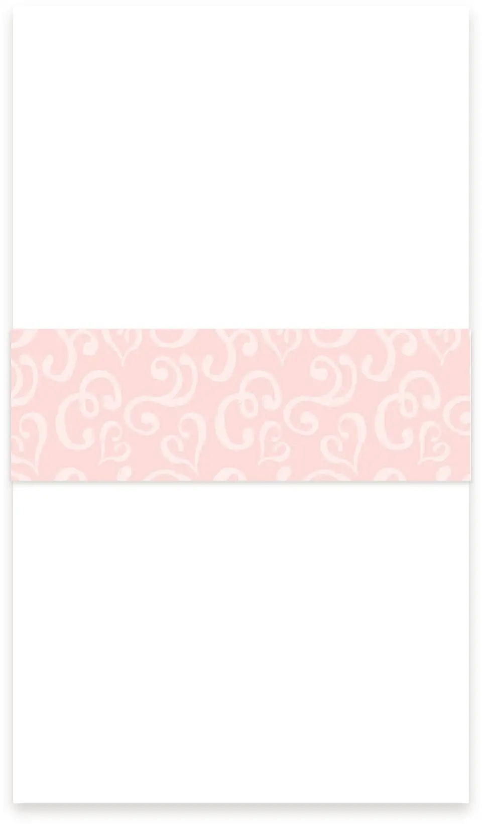 This is a 1½" x 12" Vellum Band called Love Letters printed in full color