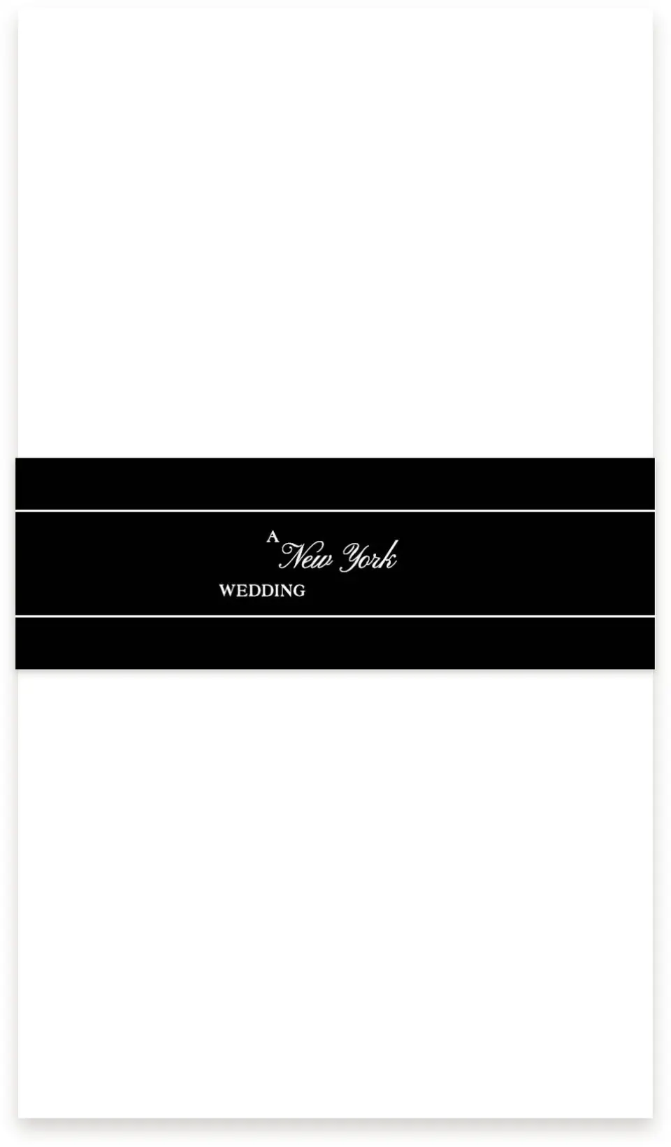 This is a 1½" x 12" Vellum Band called Formal Statement printed in full color