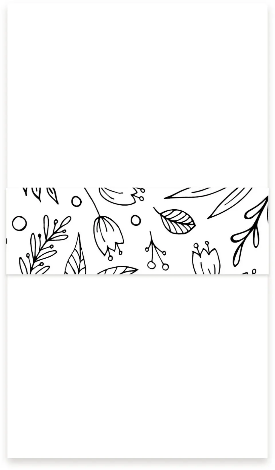 This is a 1½" x 12" Vellum Band called Budding Bouquet printed in full color