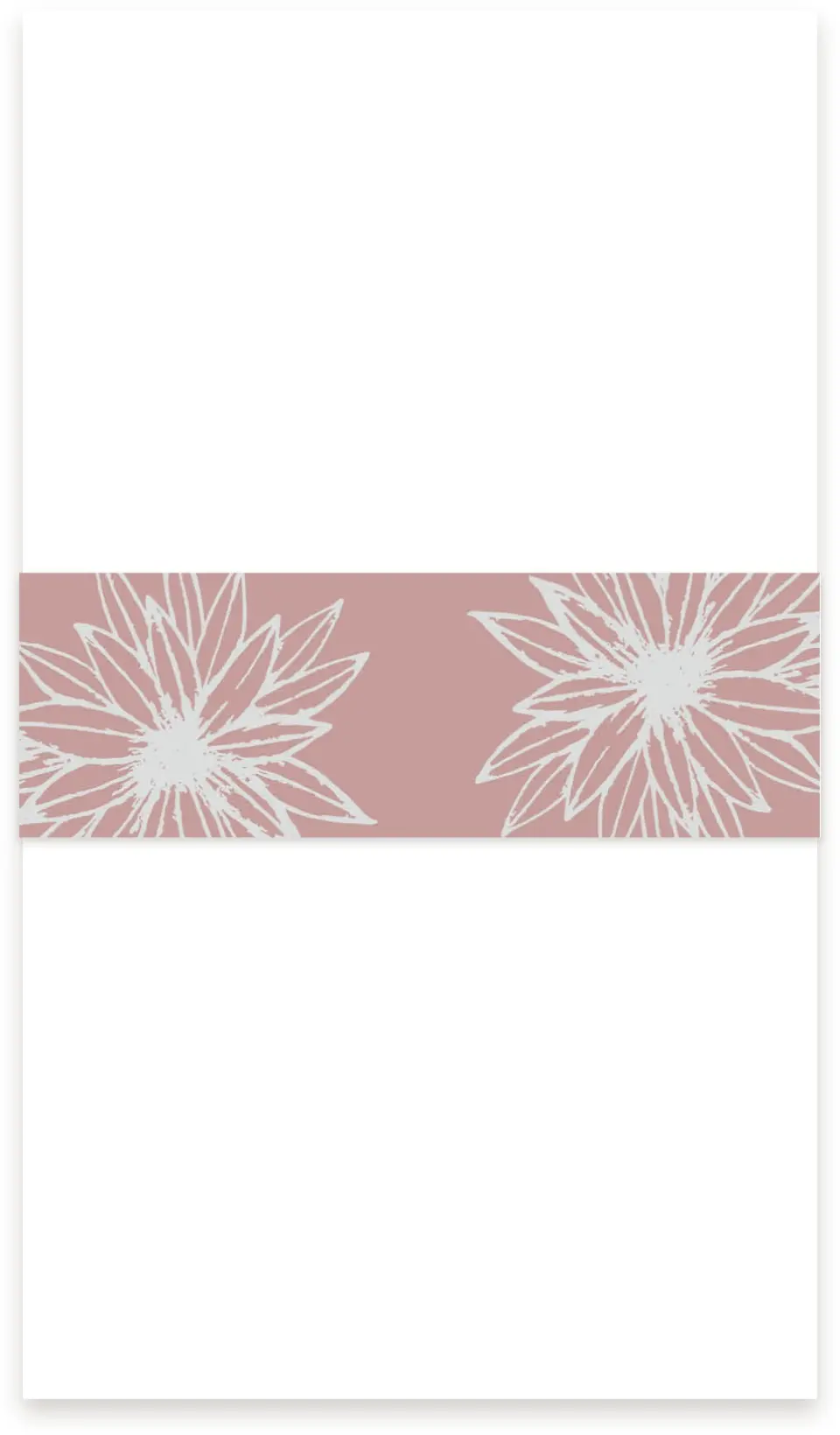 This is a 1½" x 12" Vellum Band called Botanical Burst printed in full color