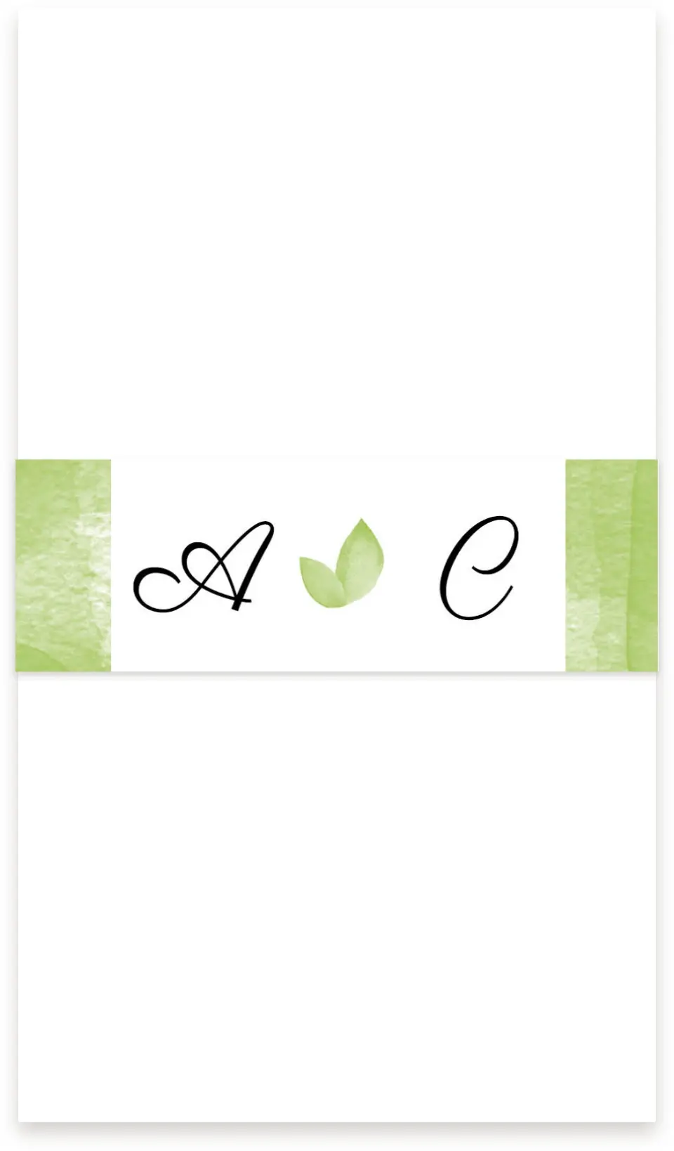 This is a 1½" x 12" Vellum Band called Painted Leaves printed in full color