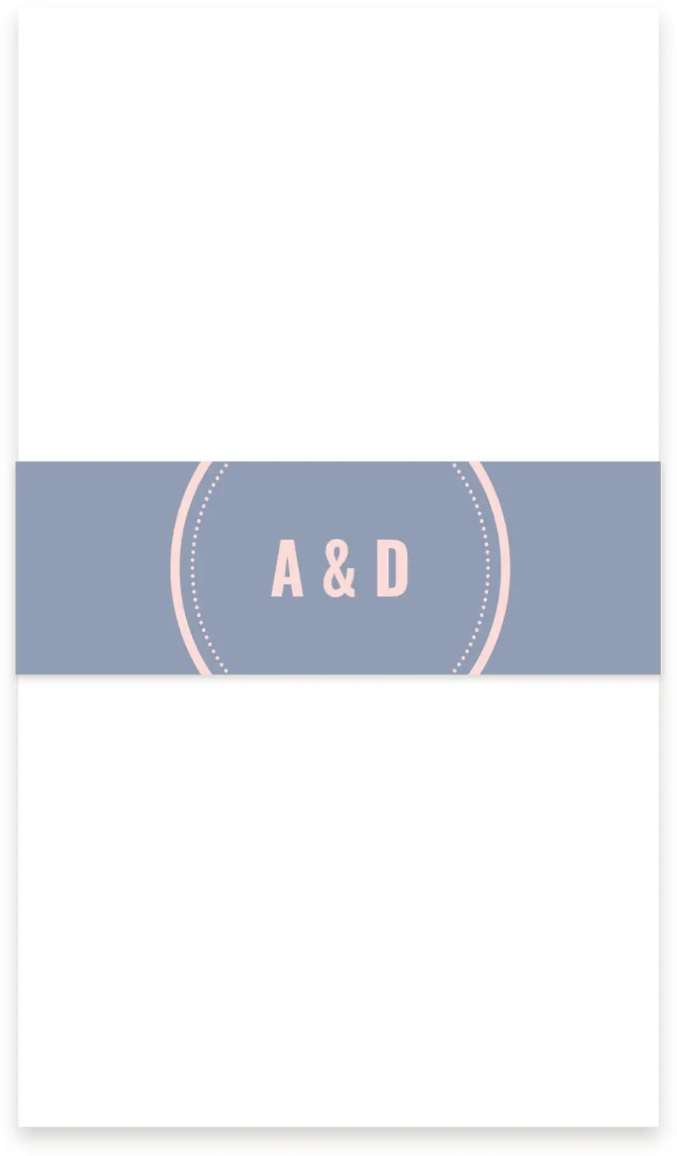 This is a 1½" x 12" Vellum Band called Modernist Monogram printed in full color