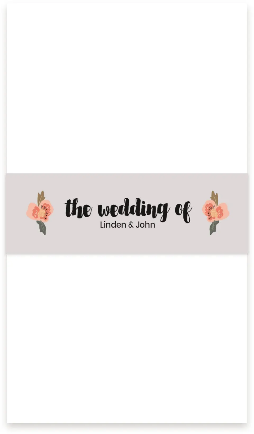 This is a 1½" x 12" Vellum Band called Floral Allure printed in full color