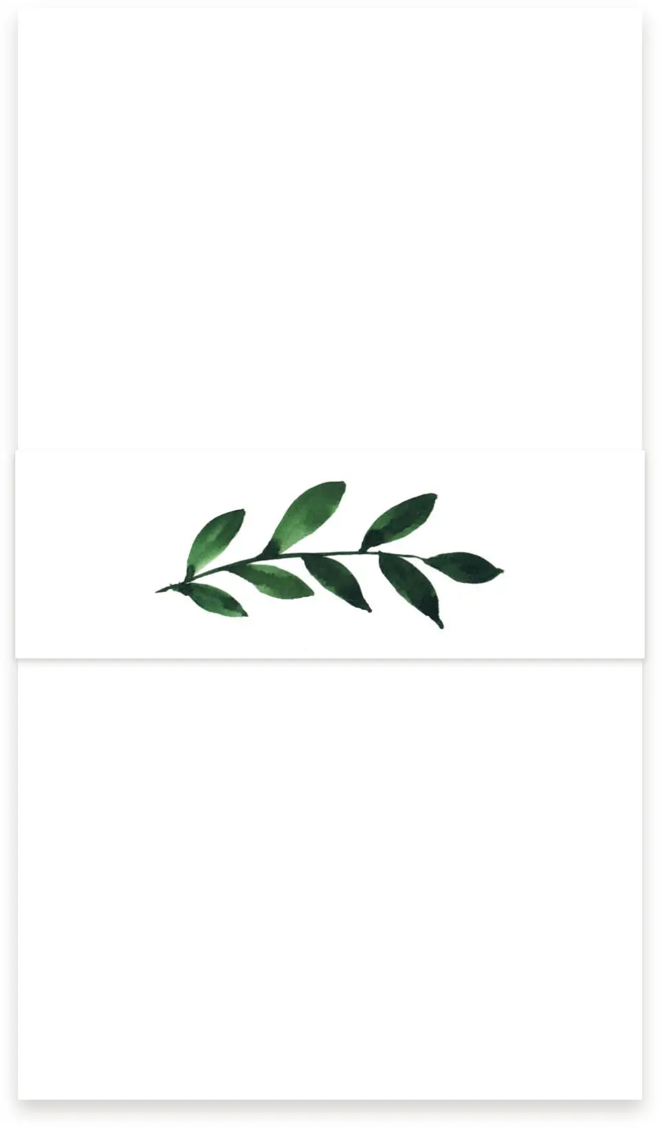 This is a 1½" x 12" Vellum Band called Wispy Greenery printed in full color