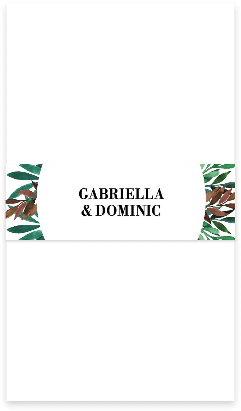 This is a 1½" x 12" Vellum Band called Graceful Frame printed in full color