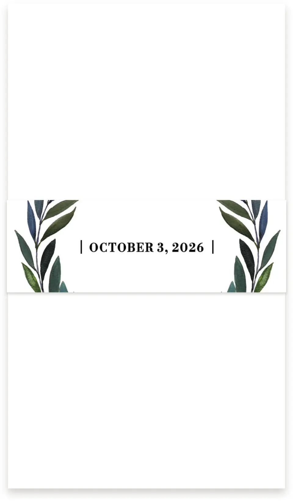 This is a 1½" x 12" Vellum Band called Laurel Crown printed in full color