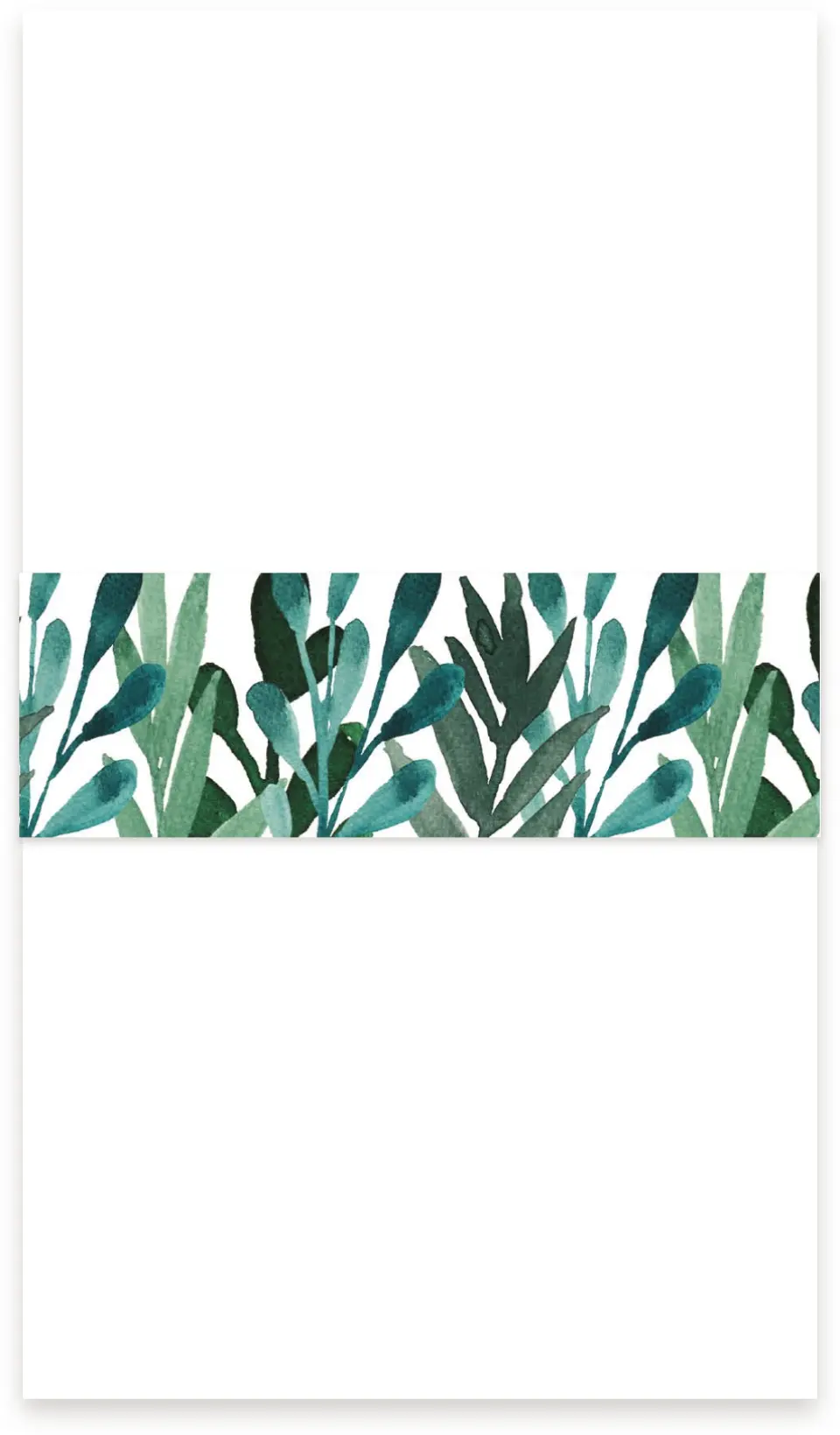 This is a 1½" x 12" Vellum Band called Breathtaking Boughs printed in full color