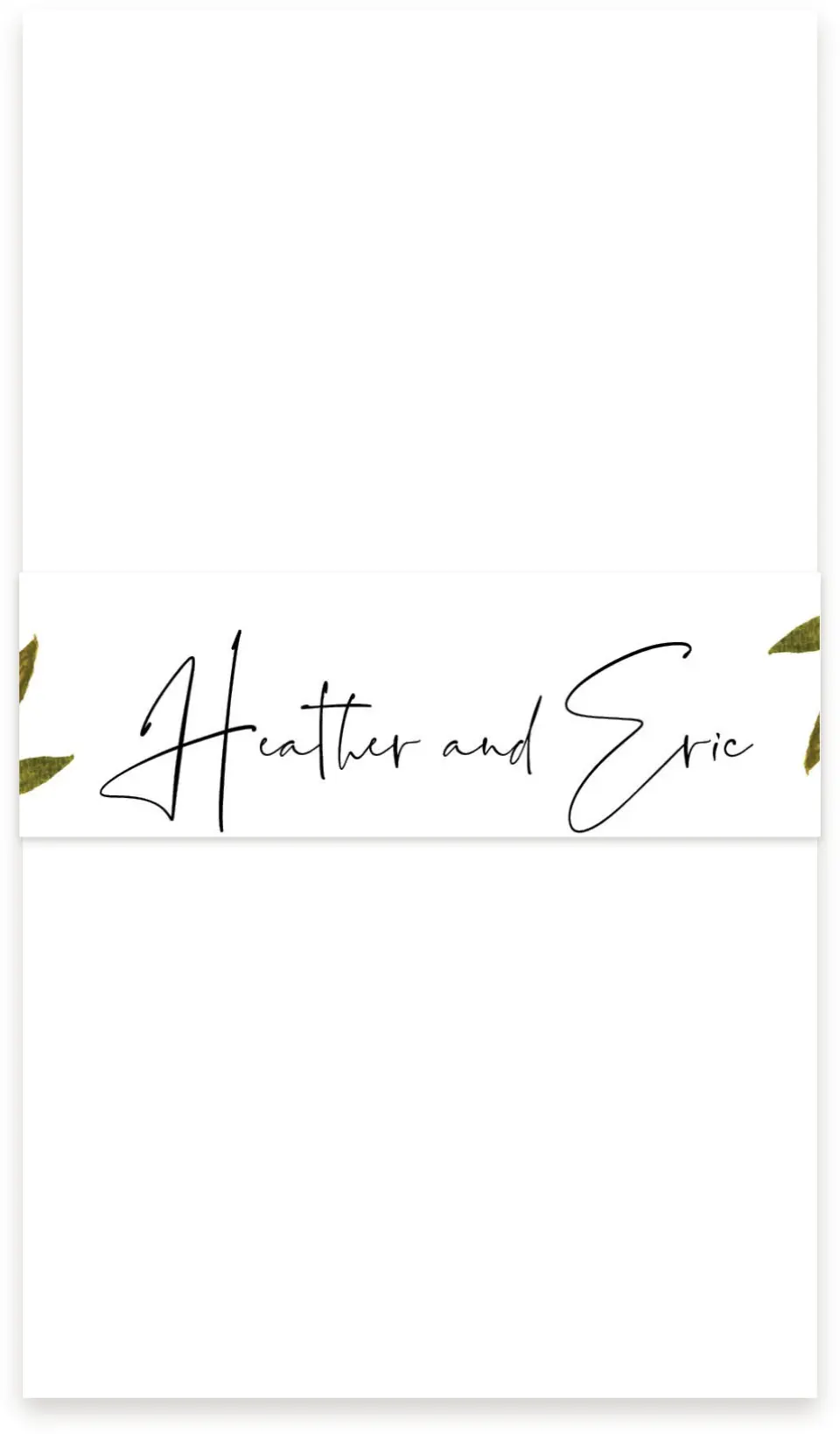 This is a 1½" x 12" Vellum Band called Gilded Sage printed in full color