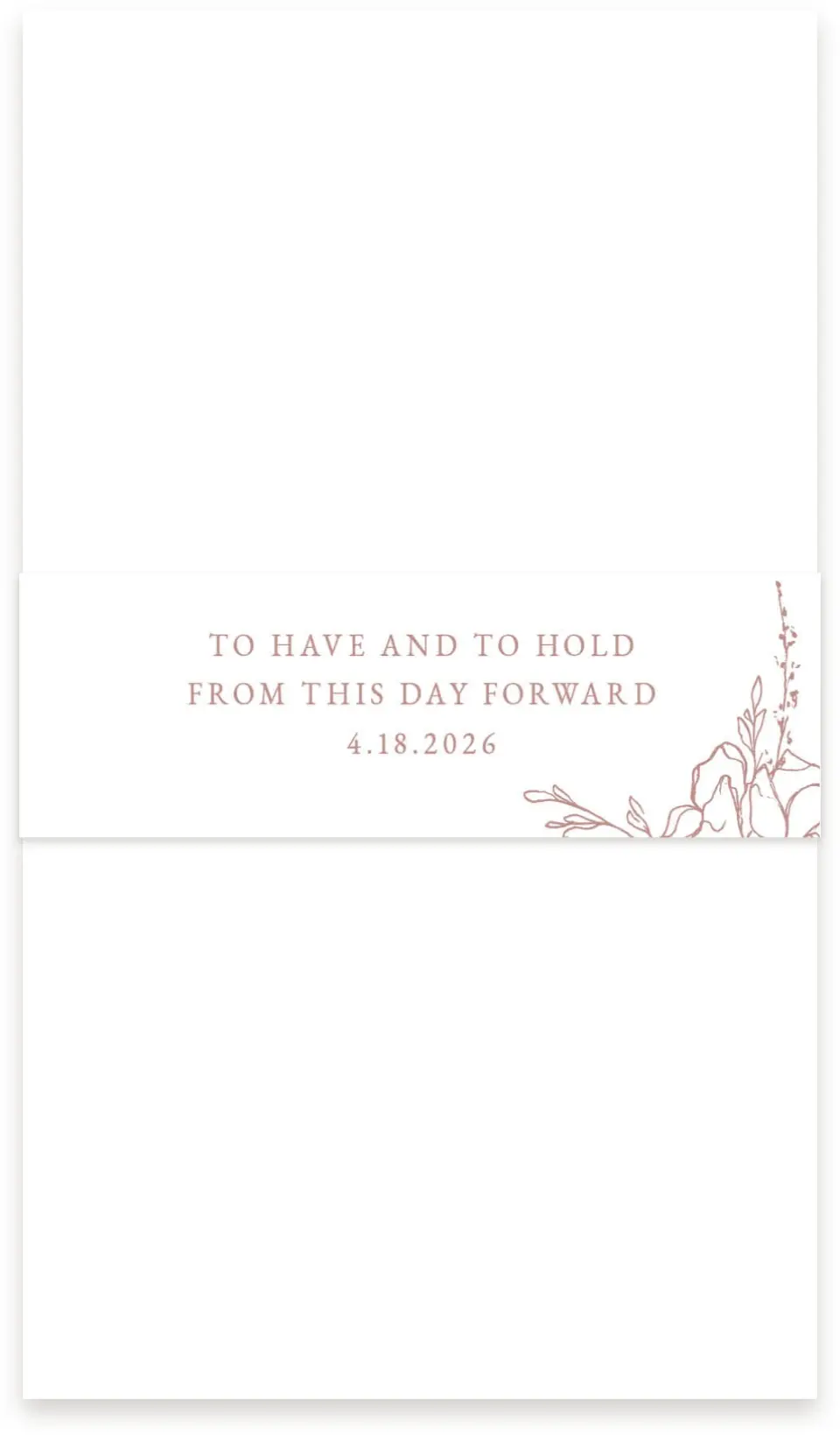 This is a 1½" x 12" Vellum Band called Blooming Rose printed in full color