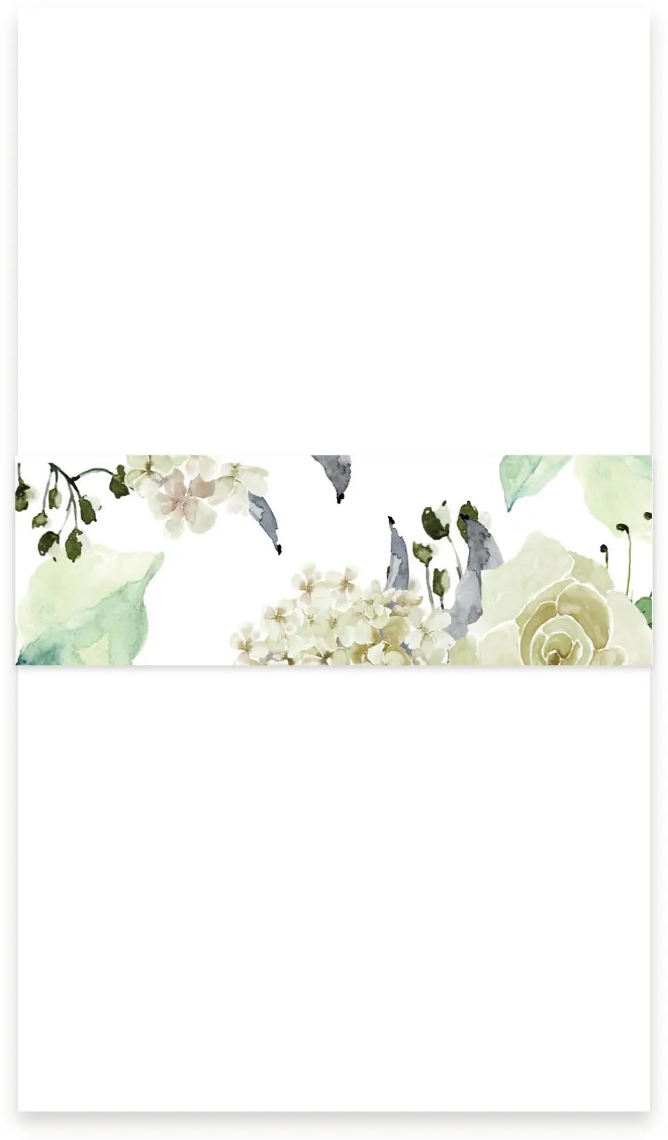 This is a 1½" x 12" Vellum Band called Divine Romance printed in full color