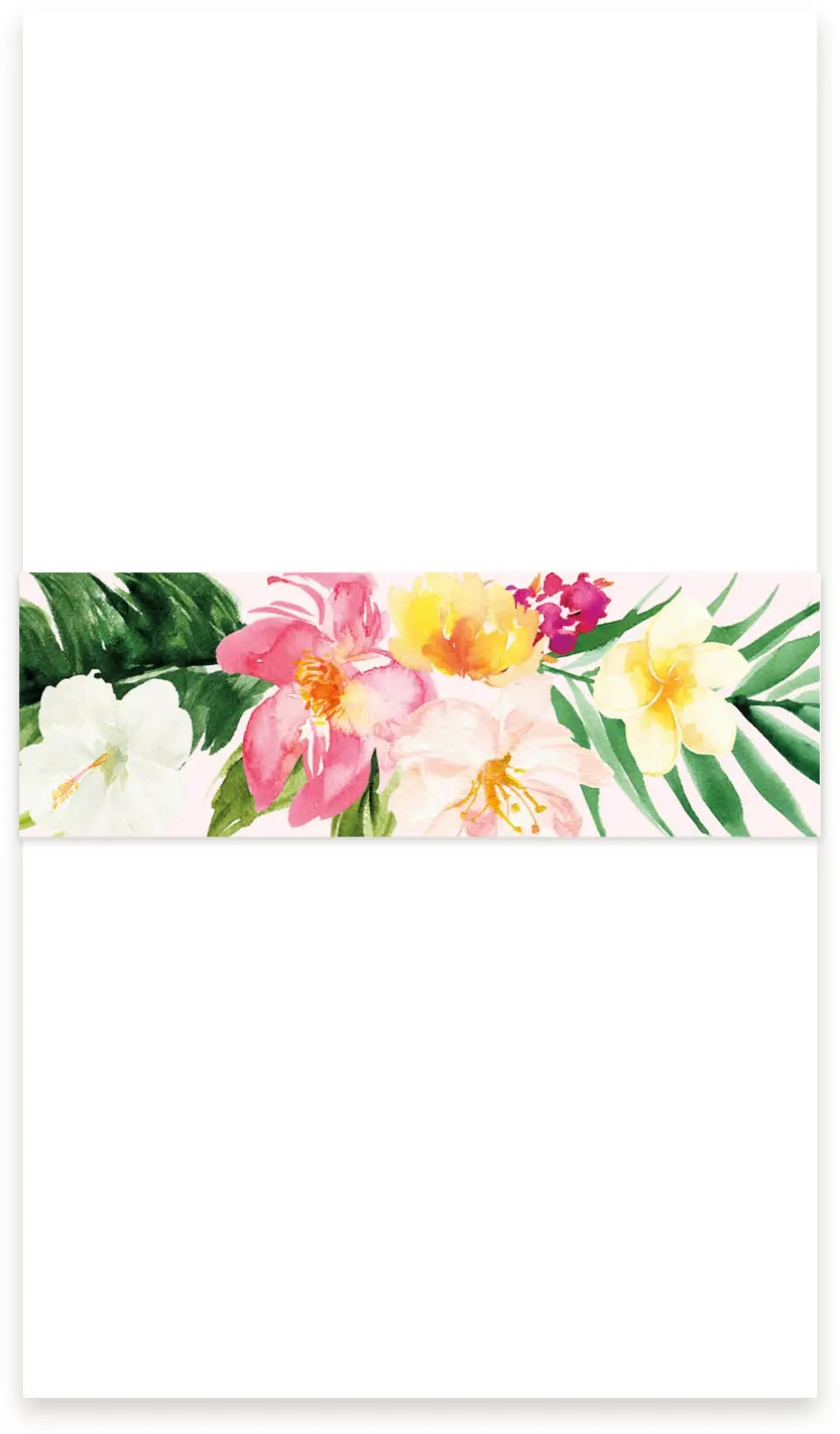 This is a 1½" x 12" Vellum Band called Paradise of Love printed in full color