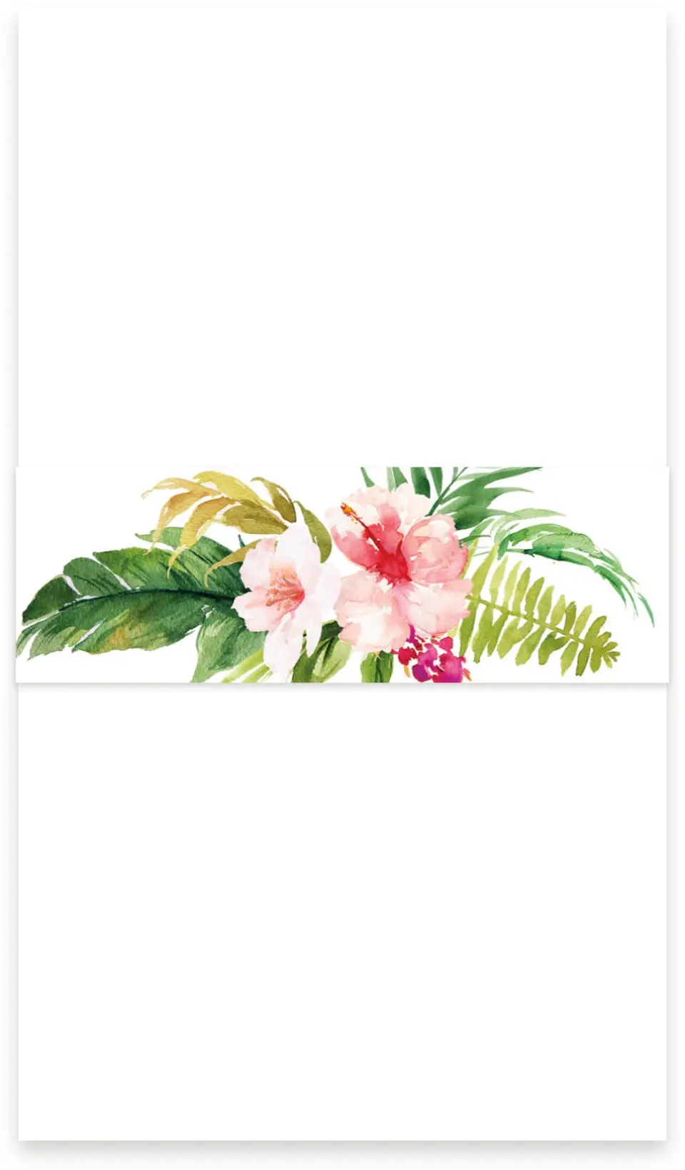 This is a 1½" x 12" Vellum Band called Perfect Paradise printed in full color
