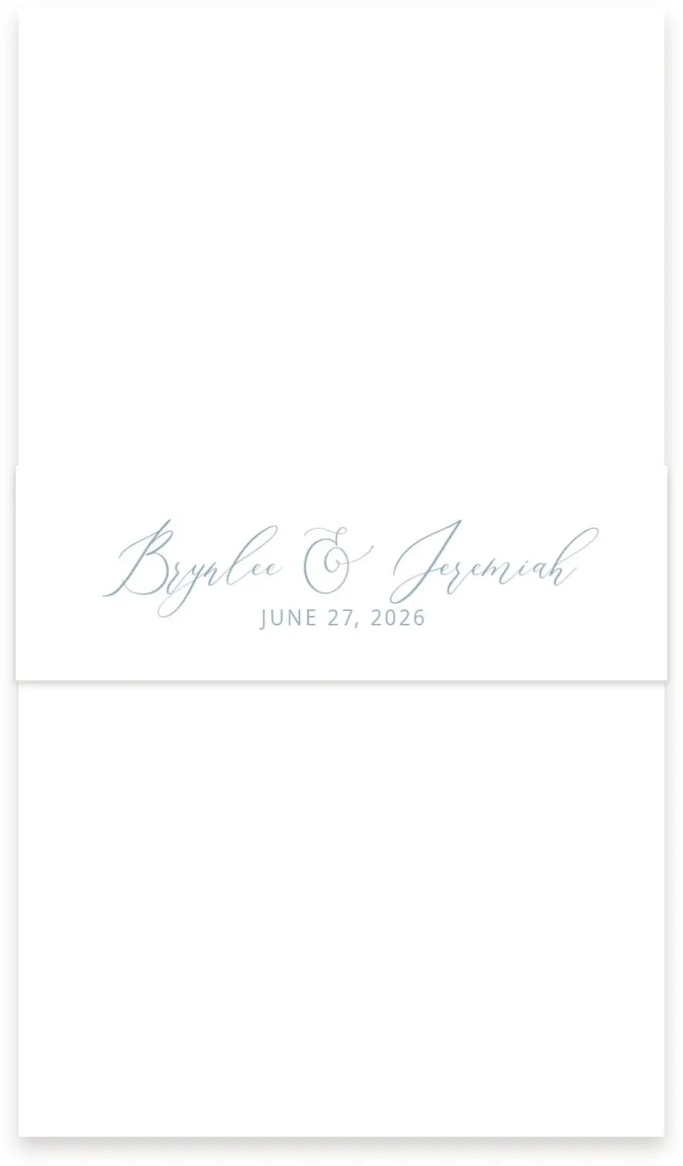 This is a 1½" x 12" Vellum Band called Simple Embrace printed in full color