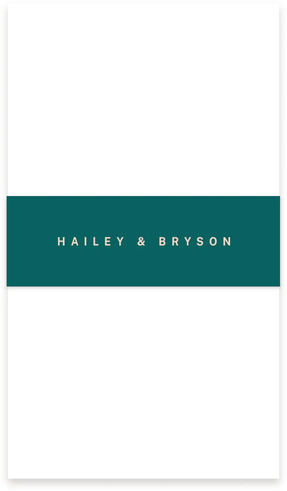This is a 1½" x 12" Vellum Band called Shaped Love printed in full color