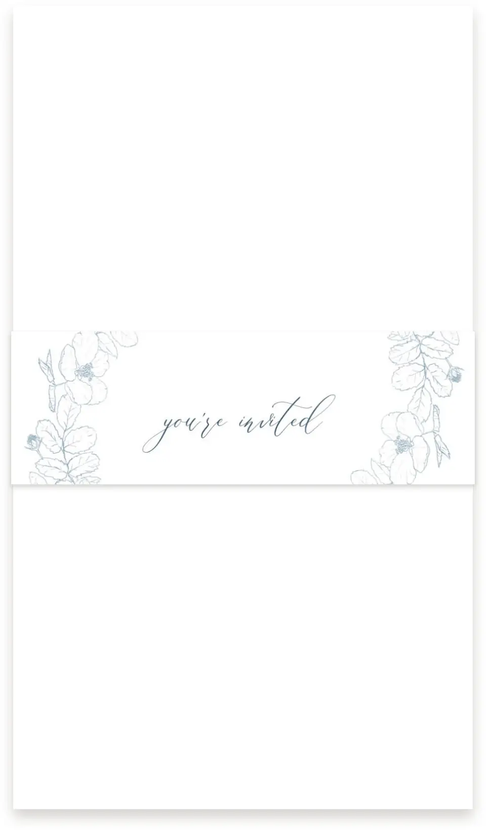 This is a 1½" x 12" Vellum Band called Floral Sketch printed in full color