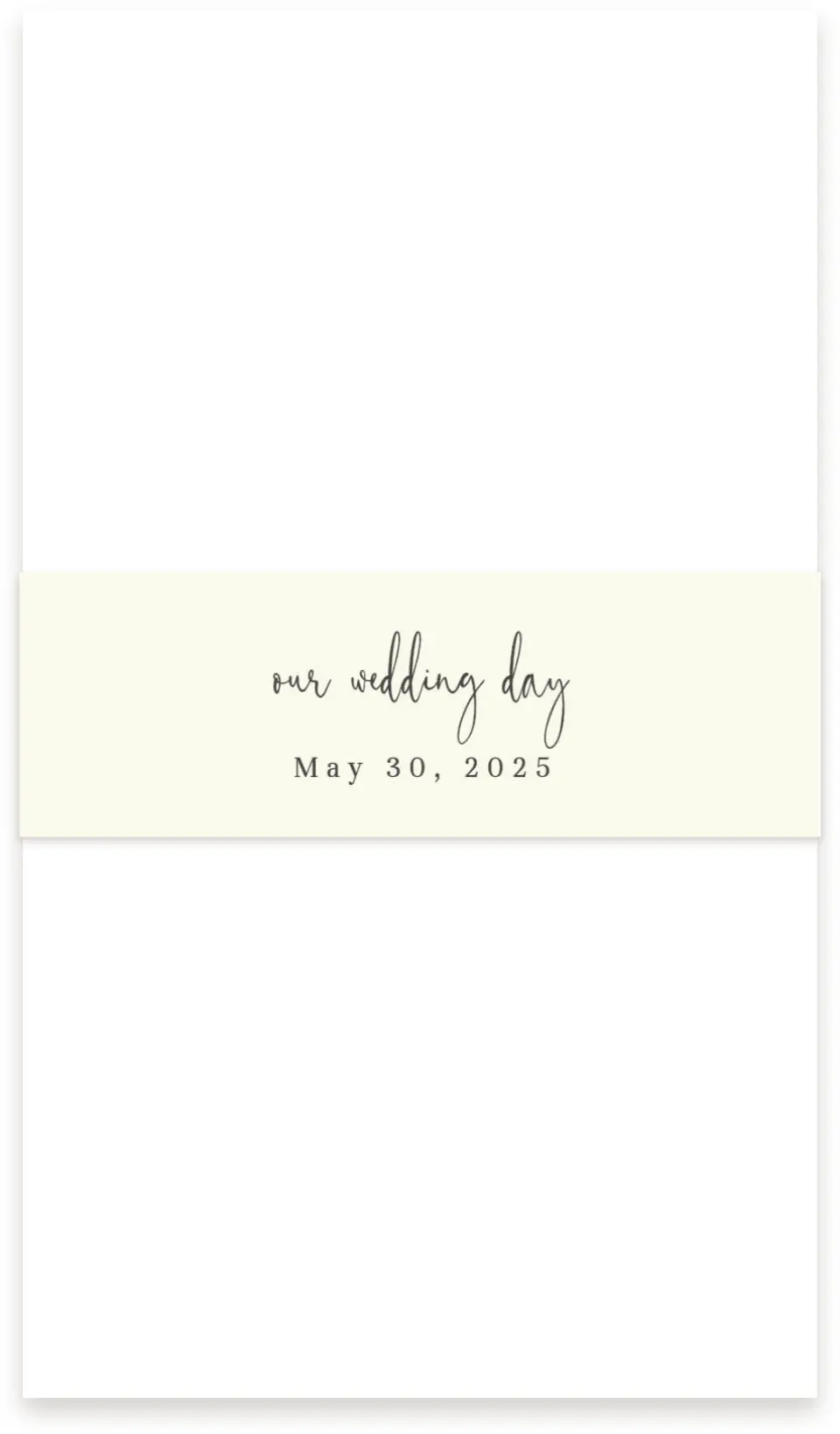 This is a 1½" x 12" Vellum Band called Wedding Florals printed in full color