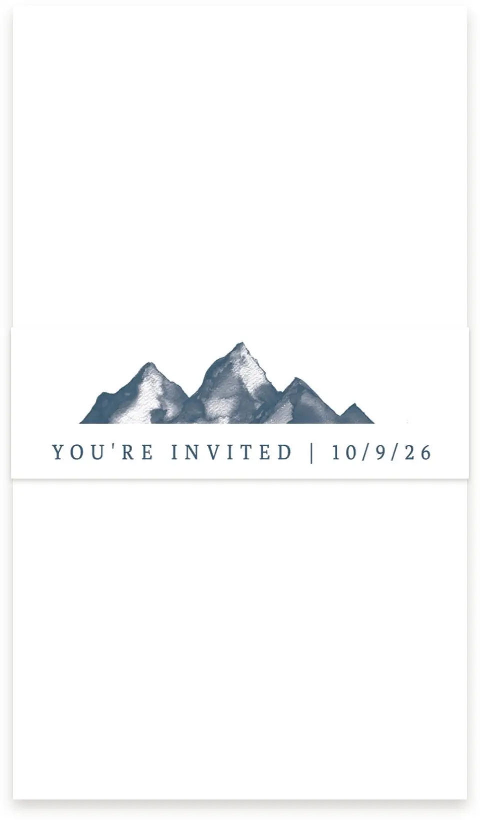 This is a 1½" x 12" Vellum Band called Perfect Peak printed in full color