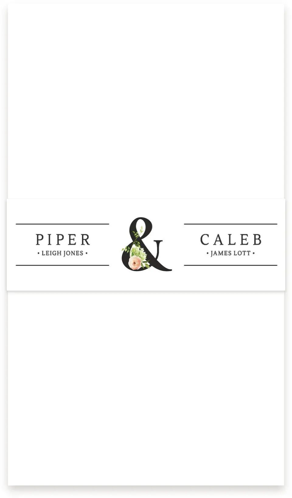This is a 1½" x 12" Vellum Band called Elegant Unity printed in full color