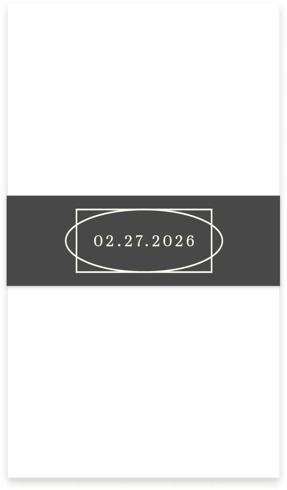 This is a 1½" x 12" Vellum Band called Graphic Enclosure printed in full color